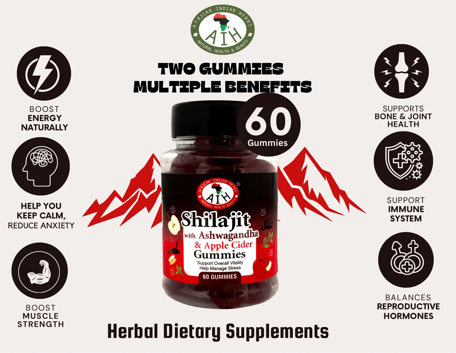 AIH Shilajit with Ashwagandha & Apple Cider