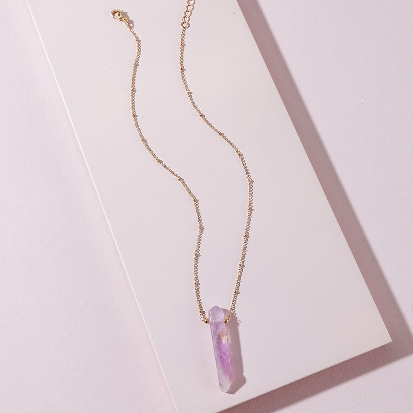Amethyst Stone Copper Fine Necklace