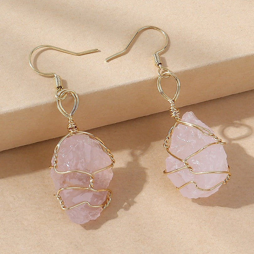Natural Crystal Earrings