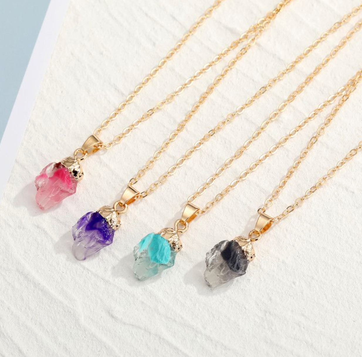 Stone Resin Pendant Necklace