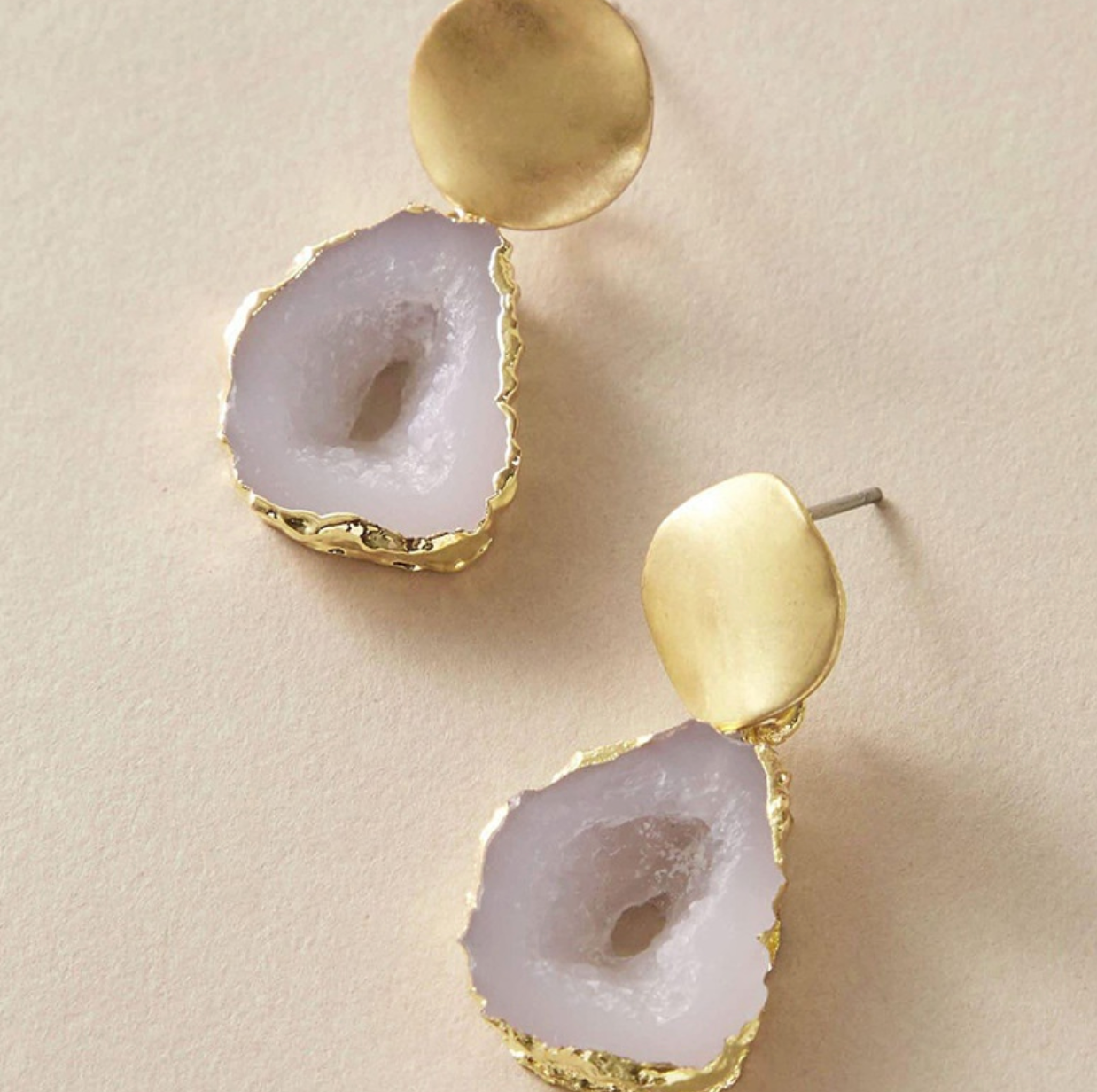 Natural Stone Alloy Irregular Earrings