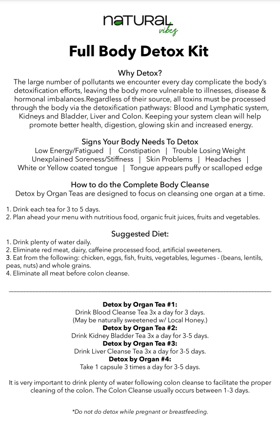 Natural Vibez Detox Kit